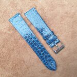 Crocodile Flat Blue watch strap