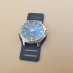 leather bund cuff with seagull 44mm case diameter watch