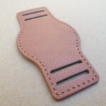 tan leather bund cuff for watch