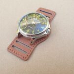 leather bund tan colour with watch seagull big pilot 44mm