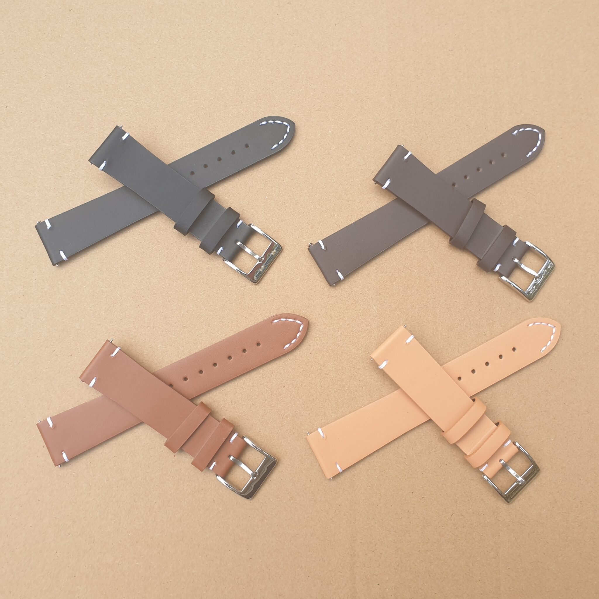 Thin leather watch strap on sale