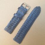 braided leather blue colour