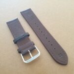 Eudlo Dark Brown leather watch strap underside