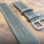 Eudlo Antique Grey Leather Watch Strap