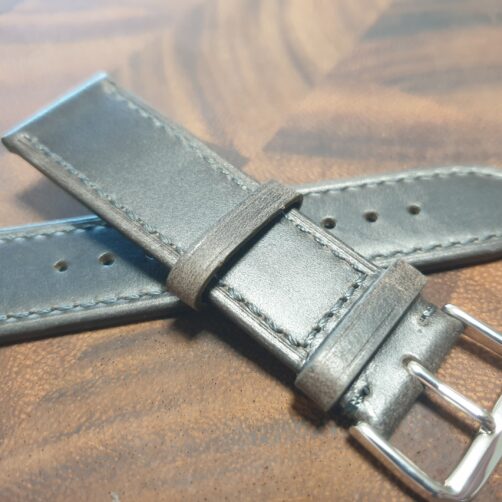 Eudlo Antique Grey Leather Watch Strap
