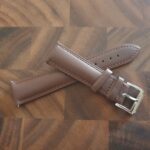 plain brown leather watch band