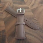 plain brown leather watch strap
