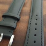 Coolum Plain Leather watch Strap closeup of leather grain