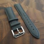 Coolum Plain Leather watch Strap Black