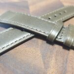 Eudlo Olive Green leather watch band