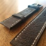 Camel Leather Watch Strap Grain Detail