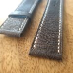 Camel Leather Watch Strap Grain Detail