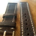 Camel Leather Watch Strap Grain Detail