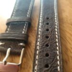 Camel Leather Watch Strap Grain Detail