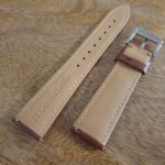 Coolum Light Brown leather watch strap underside showing quick release spring bars