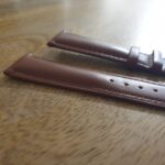 Coolum Plain Light Brown leather watch side view showing padding thickness
