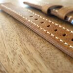 Cooroy v3 Top Grain Leather Watch Strap side view of leather