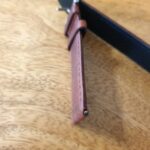 Pialba Brown Leather Watch Strap side view showing thickness