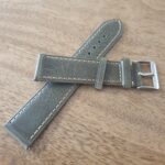 Pialba Vintage Green Leather watch strap