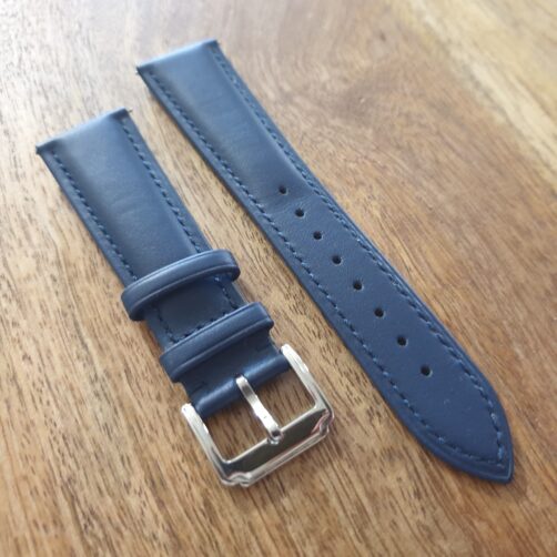 Coolum Plain Blue Leather Strap