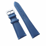 blue leather watch strap with quick release spring bar pins