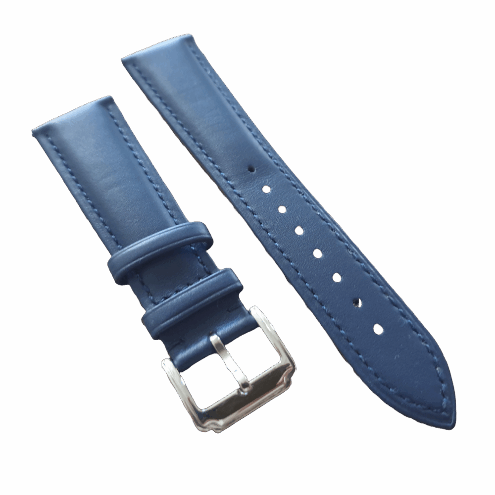 leather watch strap blue