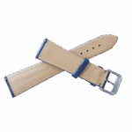 underside of leather watch strap showing quick release spring bar attachment