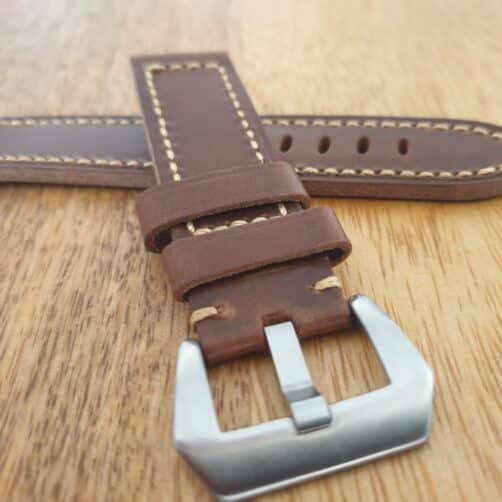 top grain lkeather watch strap