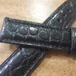 Crocodile 22mm watch strap showing natural skin with fight marks