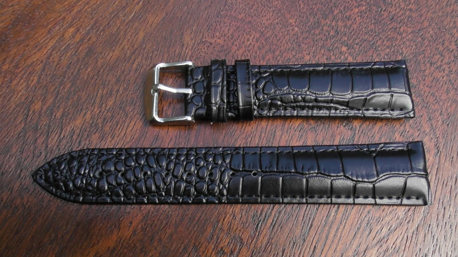 croc-alligator pattern leather watch strap for sale in australia
