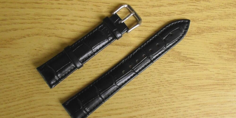 birtinya australia black leather watch strap