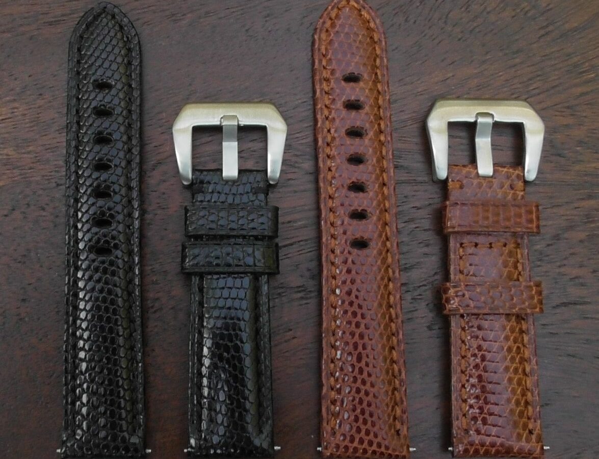 genuine lizard leather watch straps