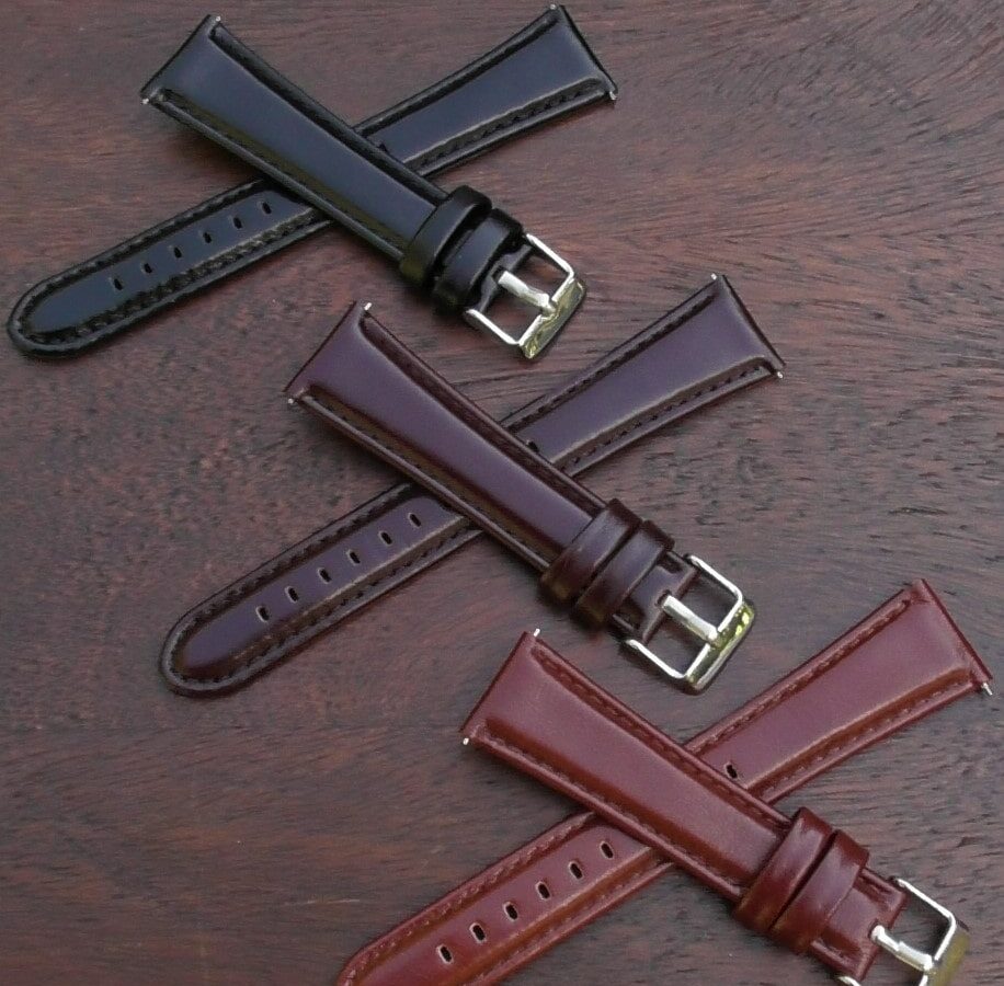 marcoola leather watch band showing all colours