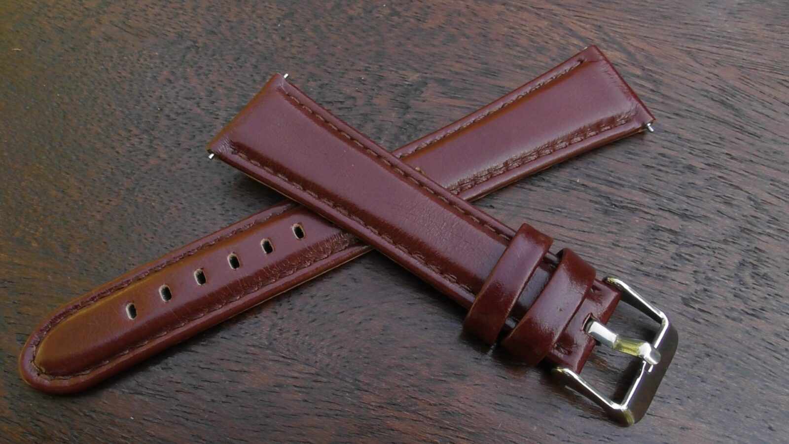 marcoola tan leather high gloss watch band for sale in australia