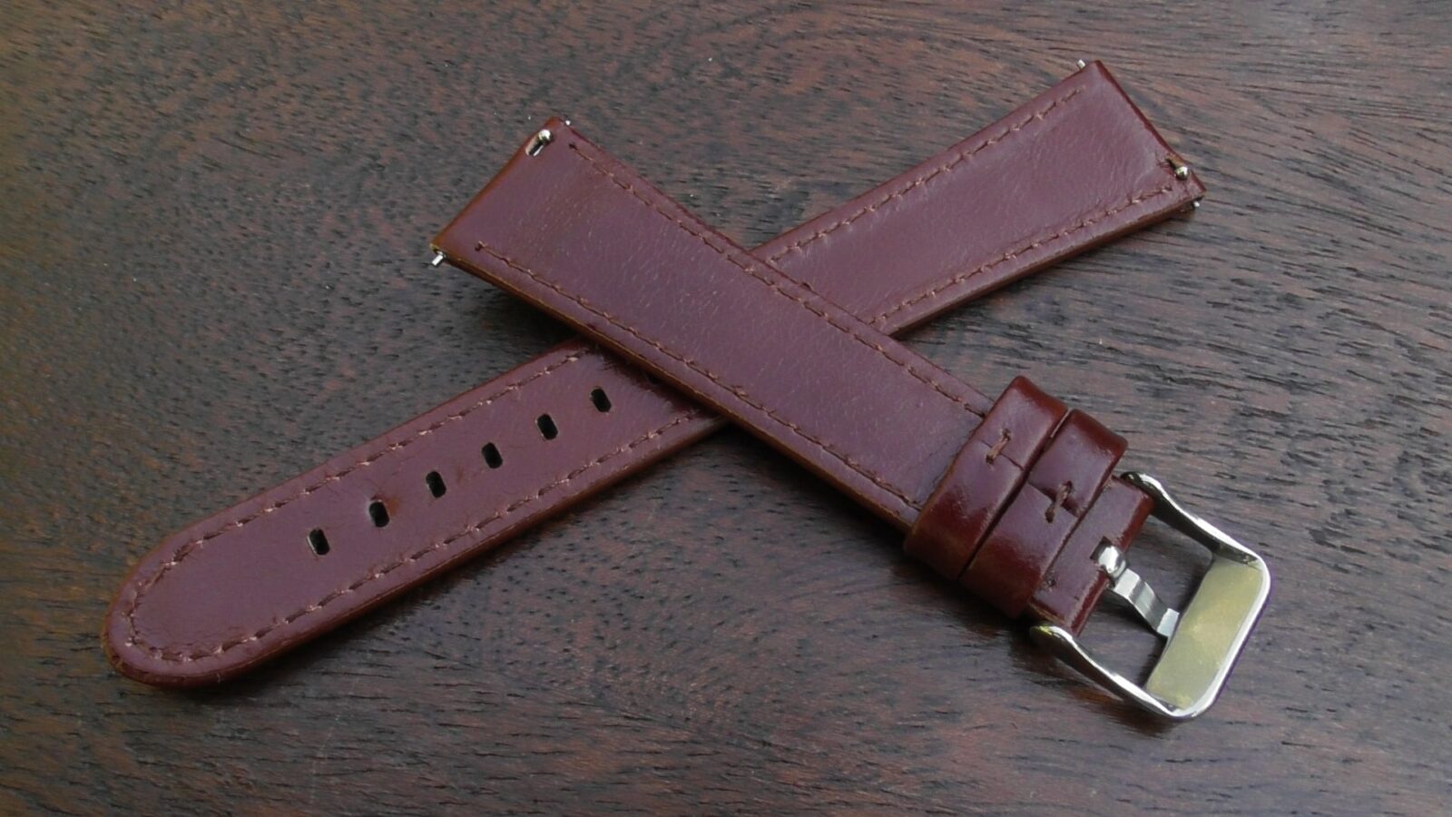 marcoola tan leather watch band rear