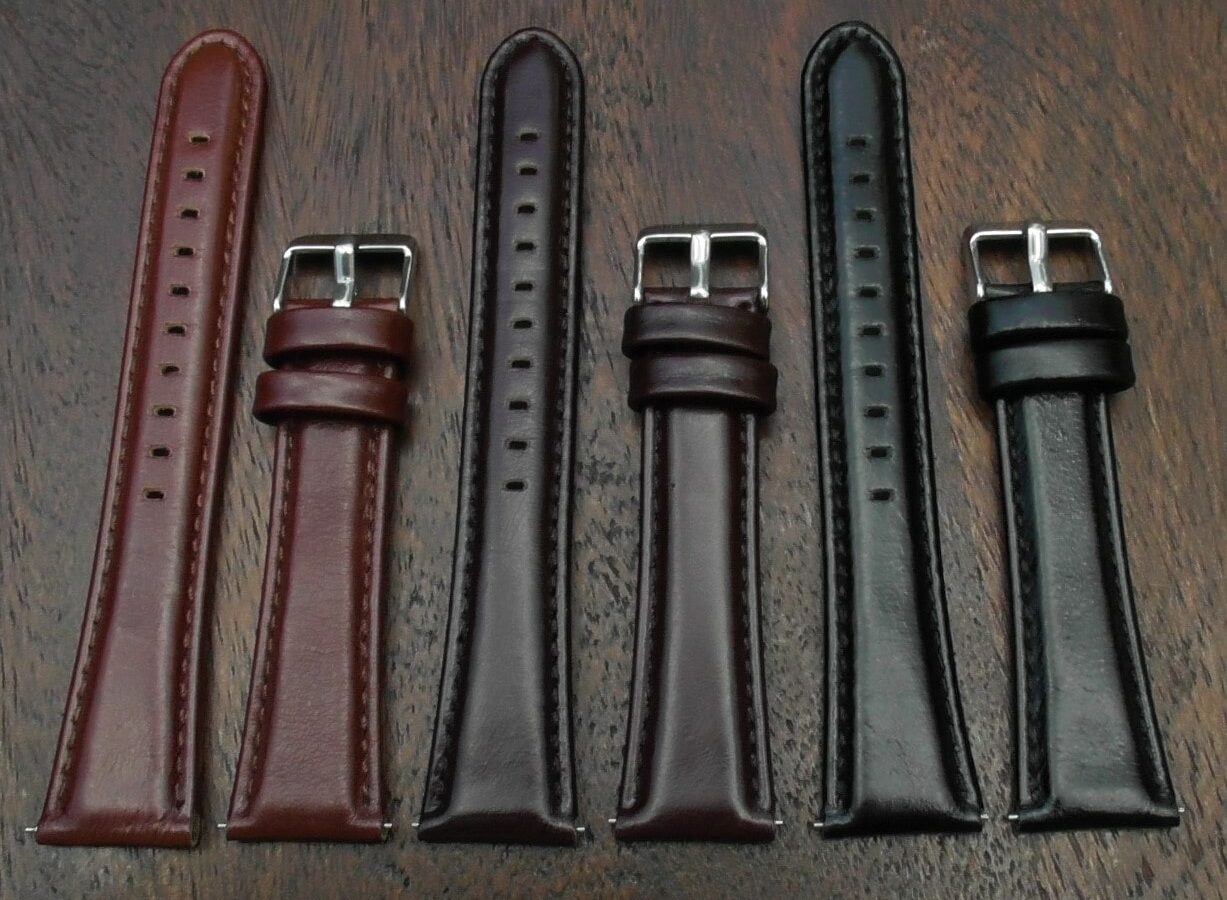 marcoola leather watch straps in a row