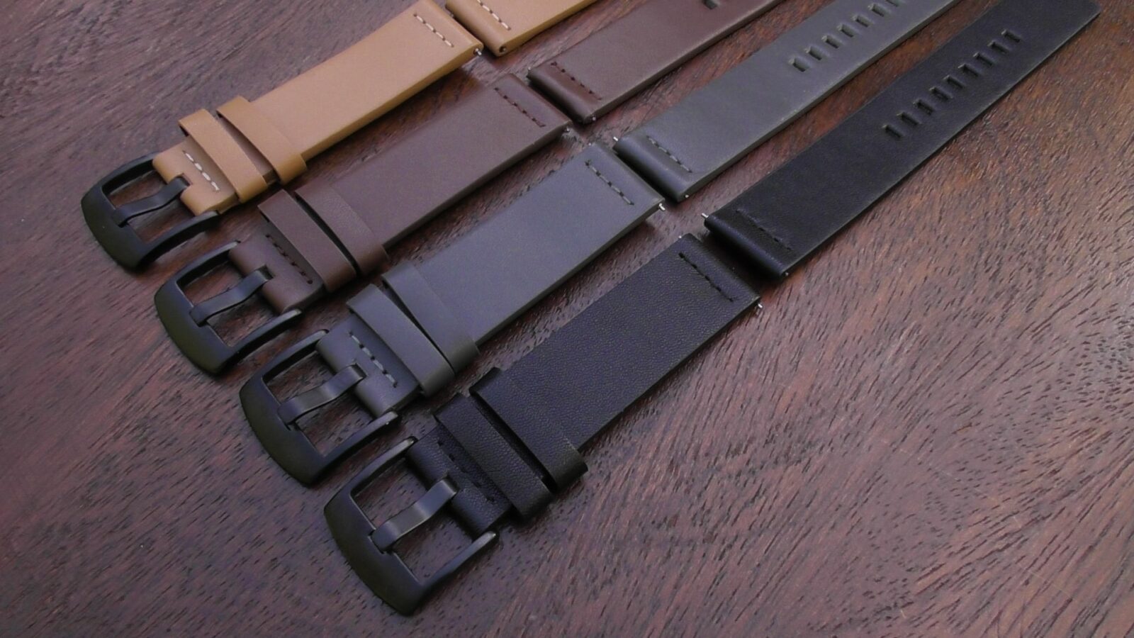 valdora range of genuine leather watch straps showing all colours