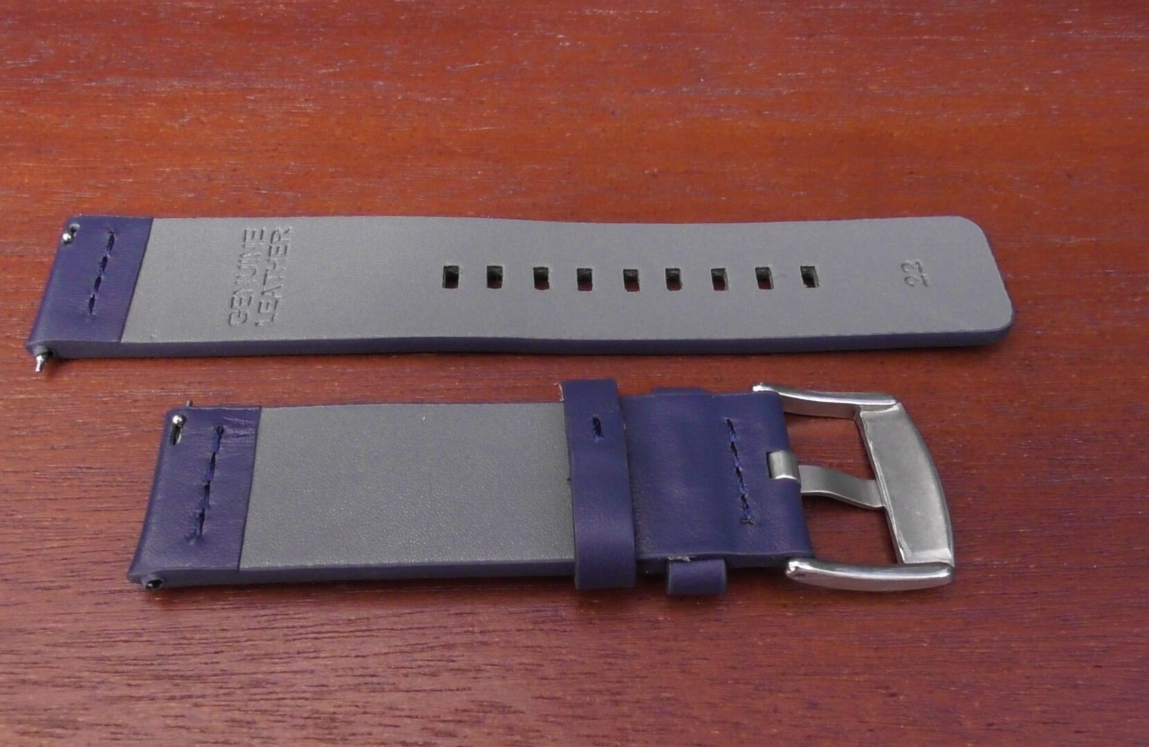 valdora blue leather strap modern design rear