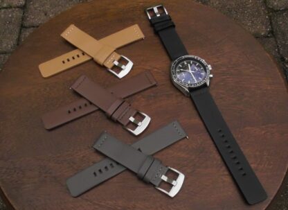 valdora range of leather straps watch display