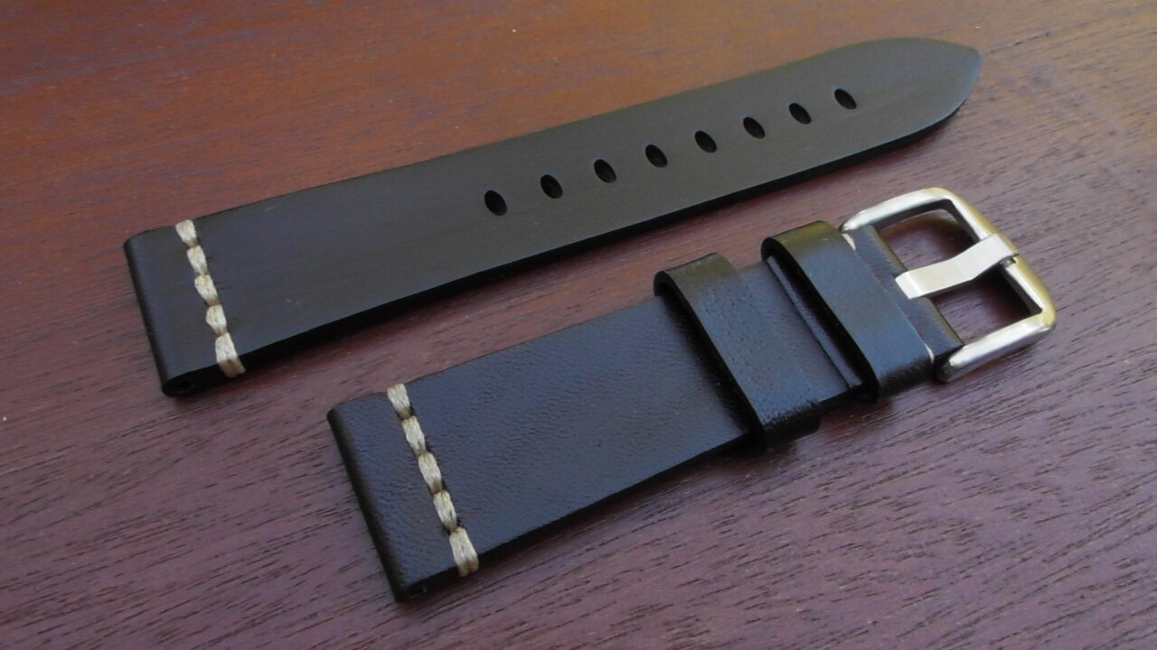Kiamba black leather strap