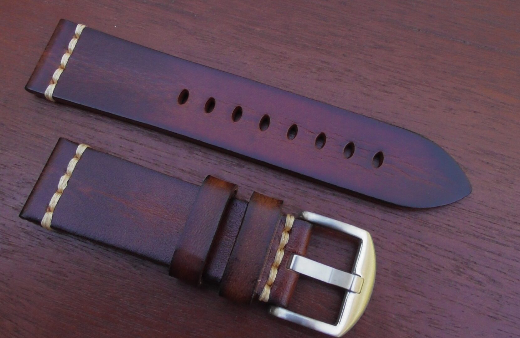 kiamba light brown italian calf leather strap