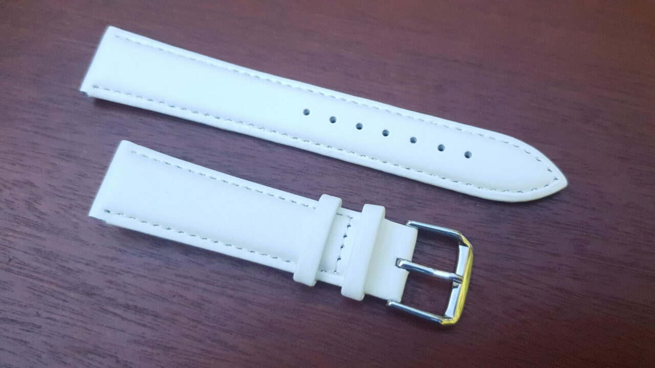 warana white leather watch band