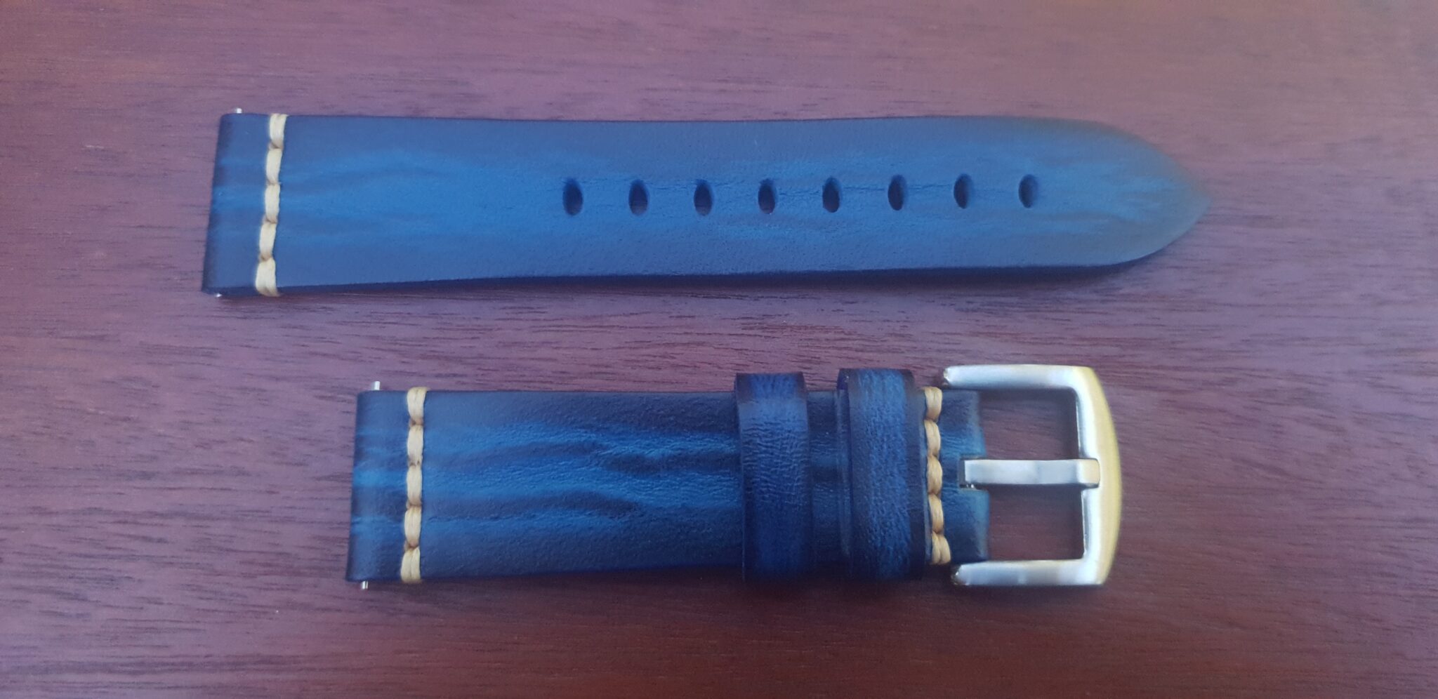Flaxton Italian Calf Leather Strap with Quick Release Blue