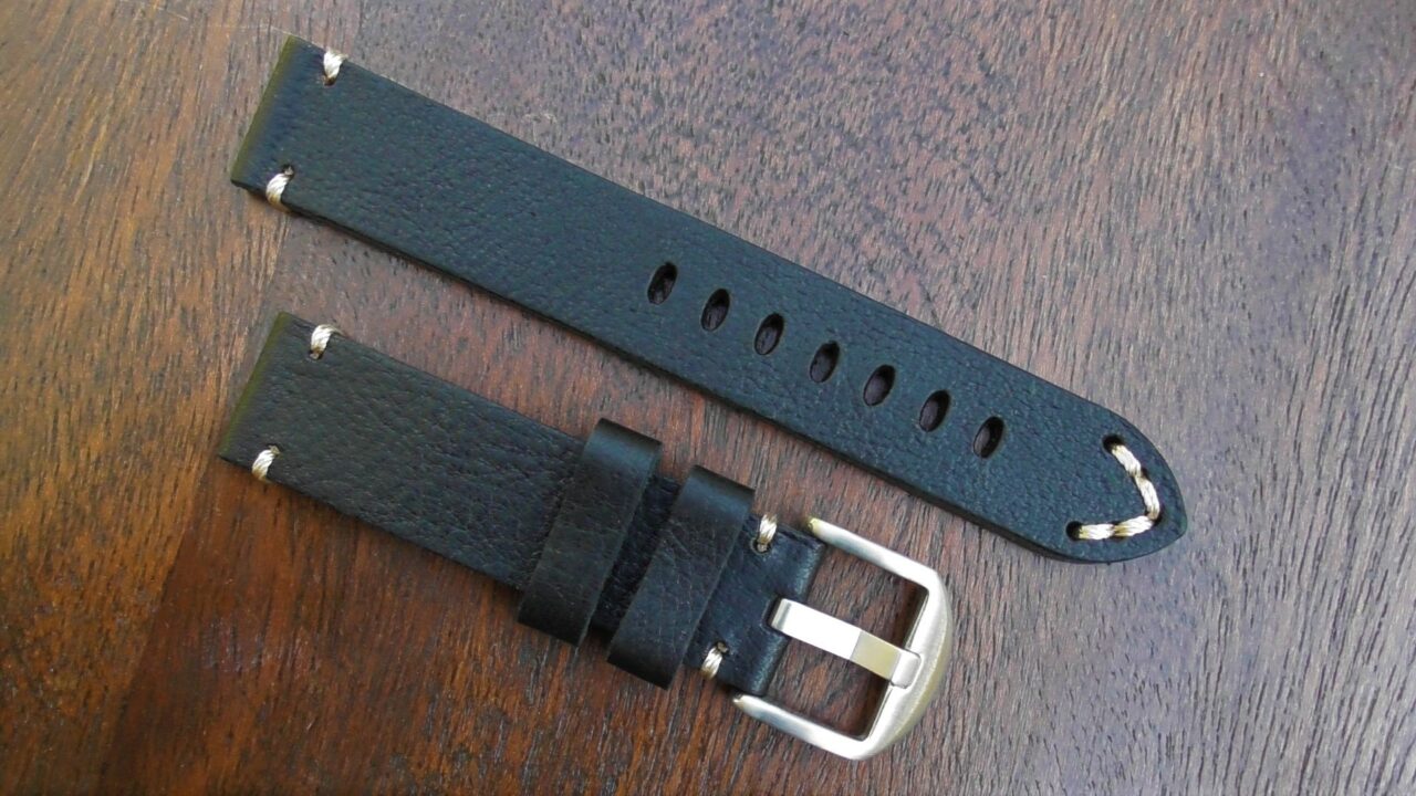 ninderry one piece leather watch strap