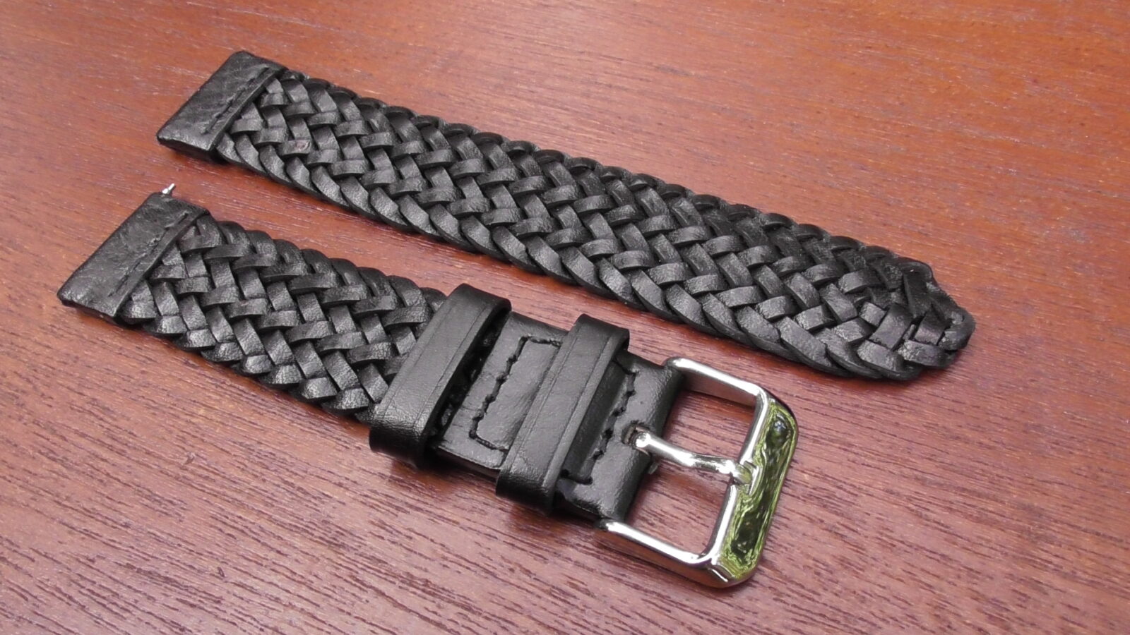 black braided leather watch strap for sale au