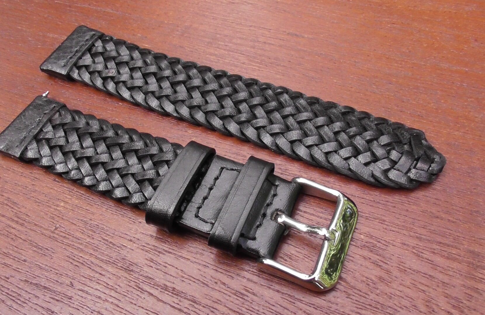 black braided leather watch strap for sale au