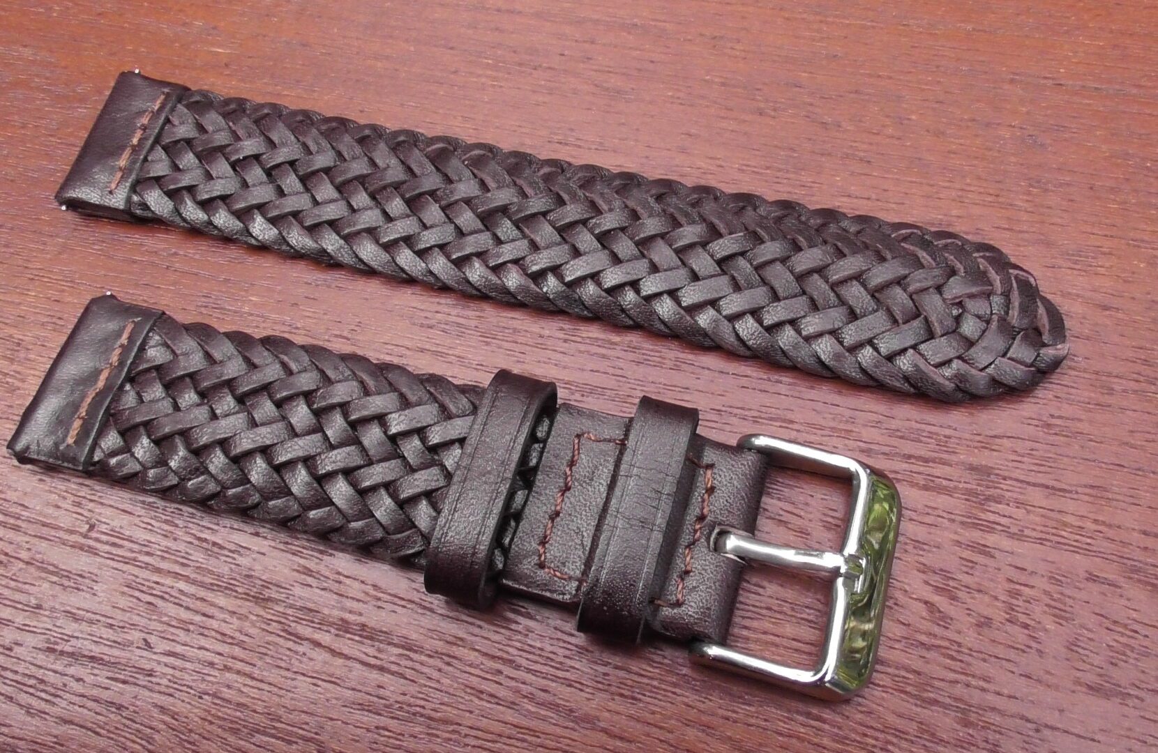 braided brown with stainless steel buckle