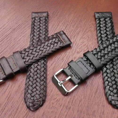 Maleny Black Leather Watch Strap