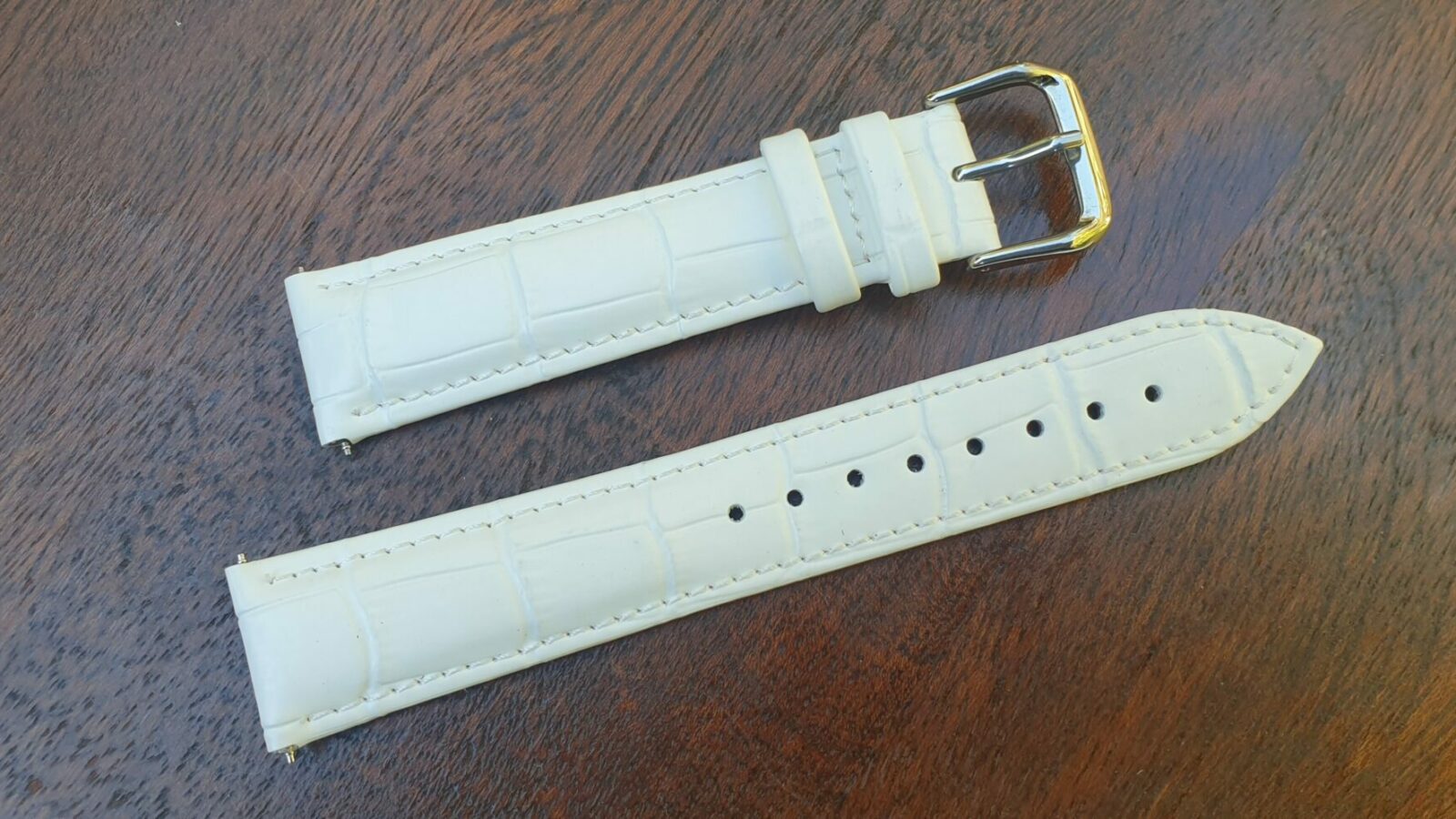 noosa white leather watch strap