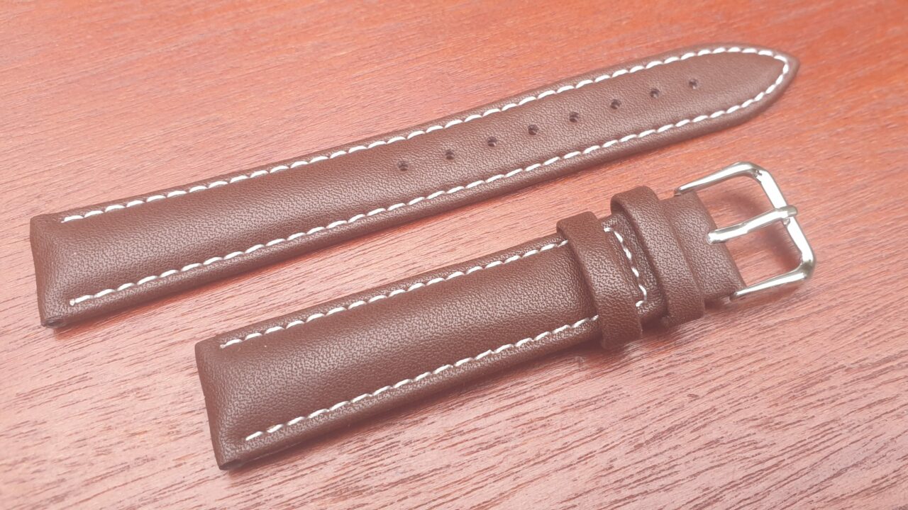 warana brown genuine leather watch strap